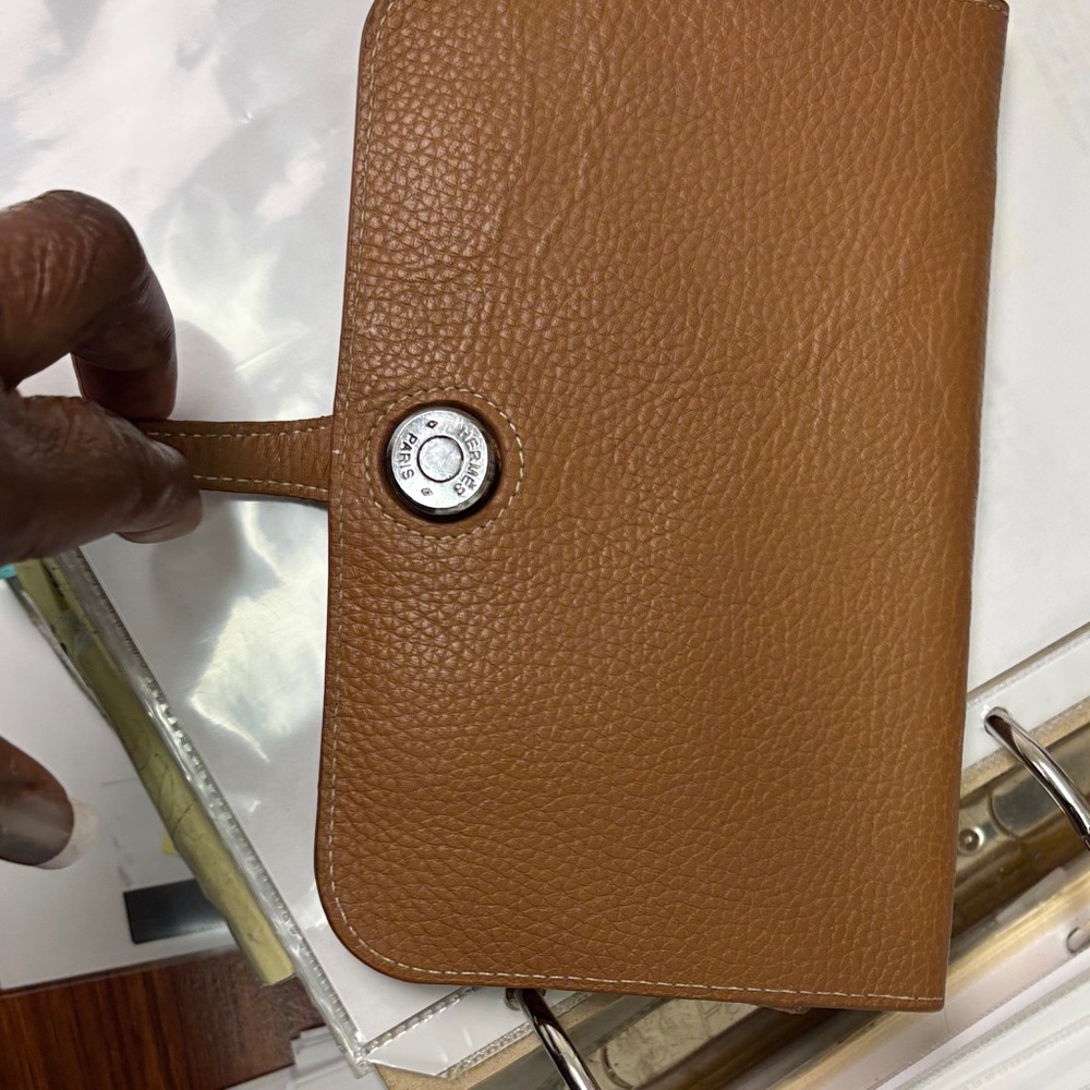Hermes Tan Leather Wallet